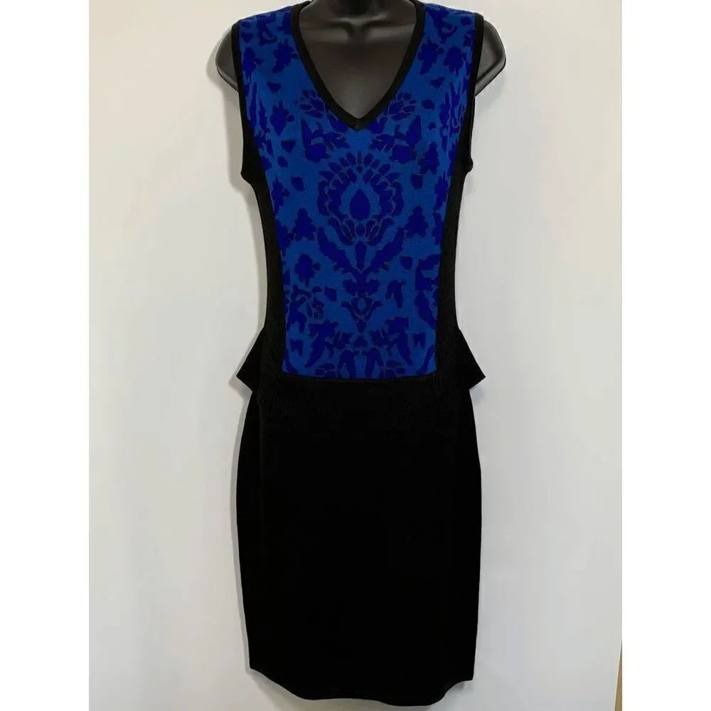 Marc New York Womens Midi Dress Casual Sleeveless Blue Small